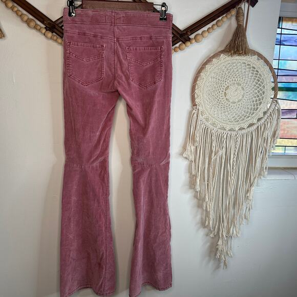 Free People We the Free Pull On Corduroy Garnet Royale Flare Pants - Picture 5 of 6